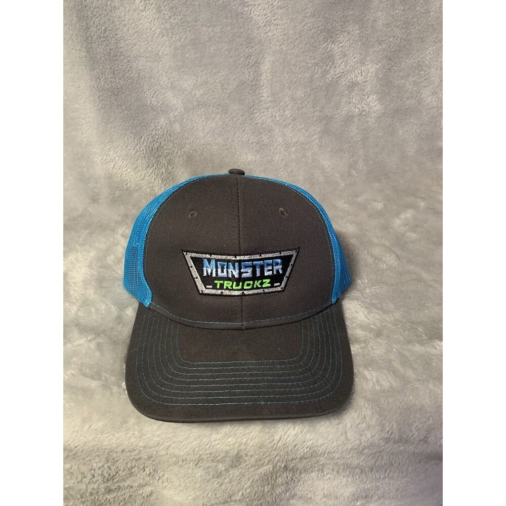 Monster Truckz Richardson Original 112‎ Trucker Blue/Gray Mesh SnapBack Hat
